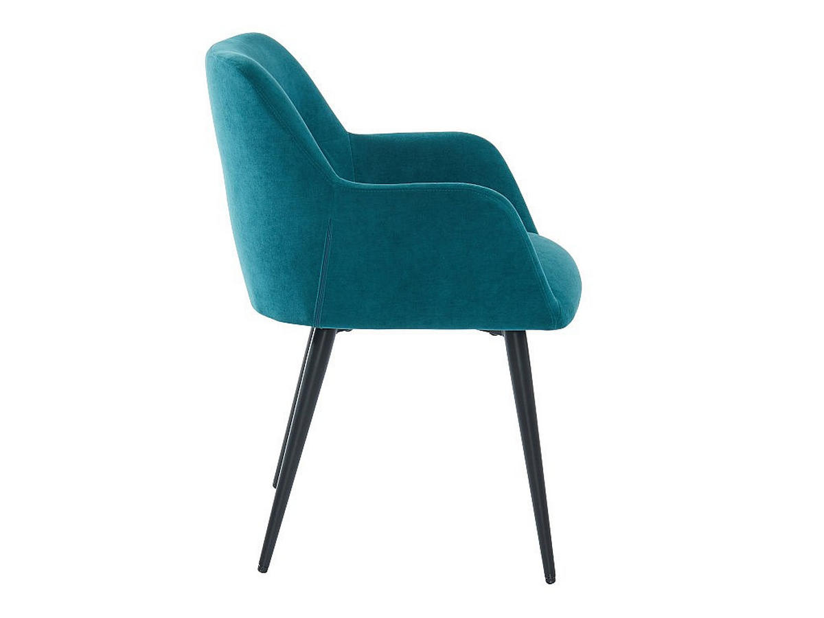 STUHL - 59.5 cm x 61 cm - stoff - blaugrün Heka - Grün, Textil/Metall (59.5/78/61cm) - Vente-Unique