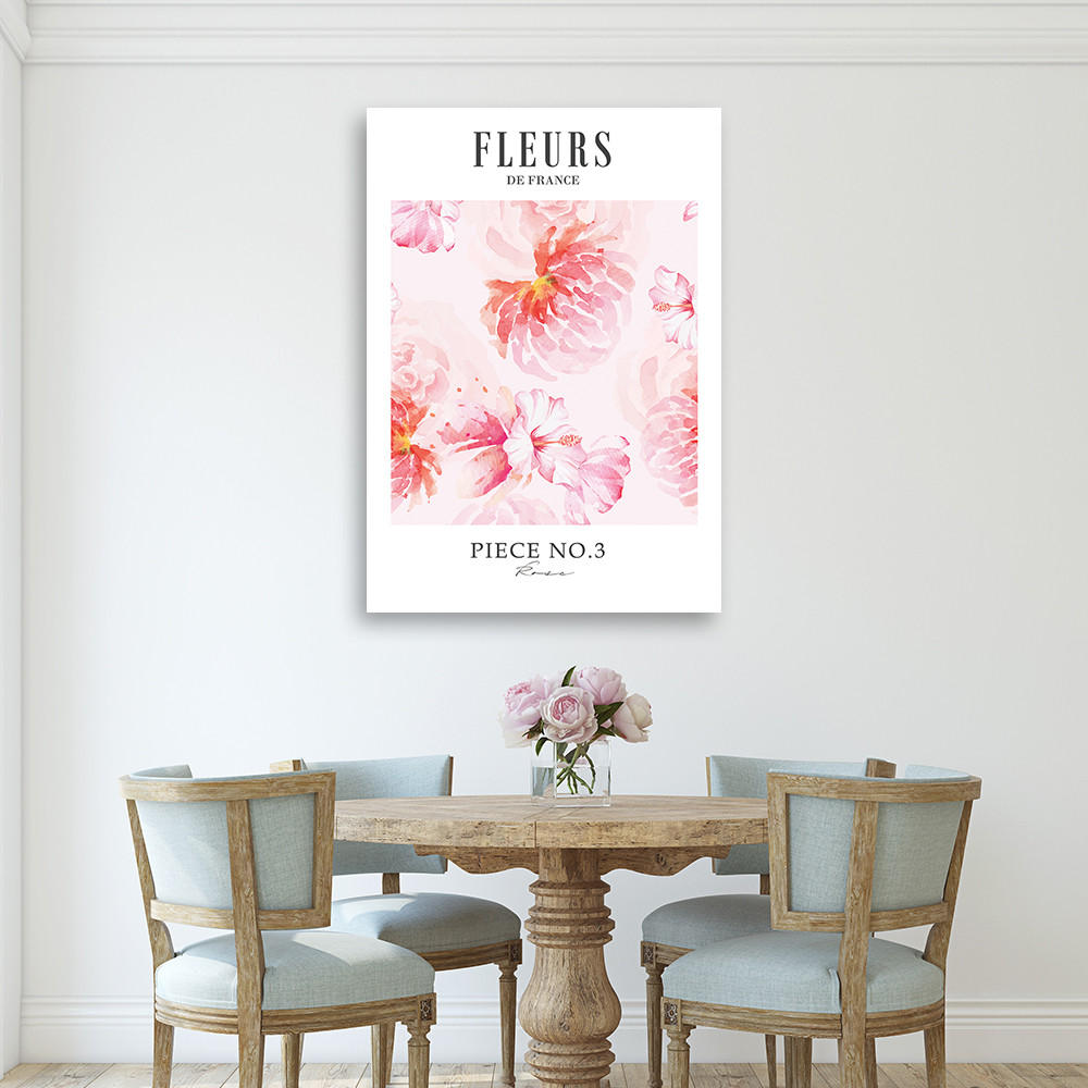 WANDBILD blumen in frankreich - Pink, Textil (40/60cm) - Feeby