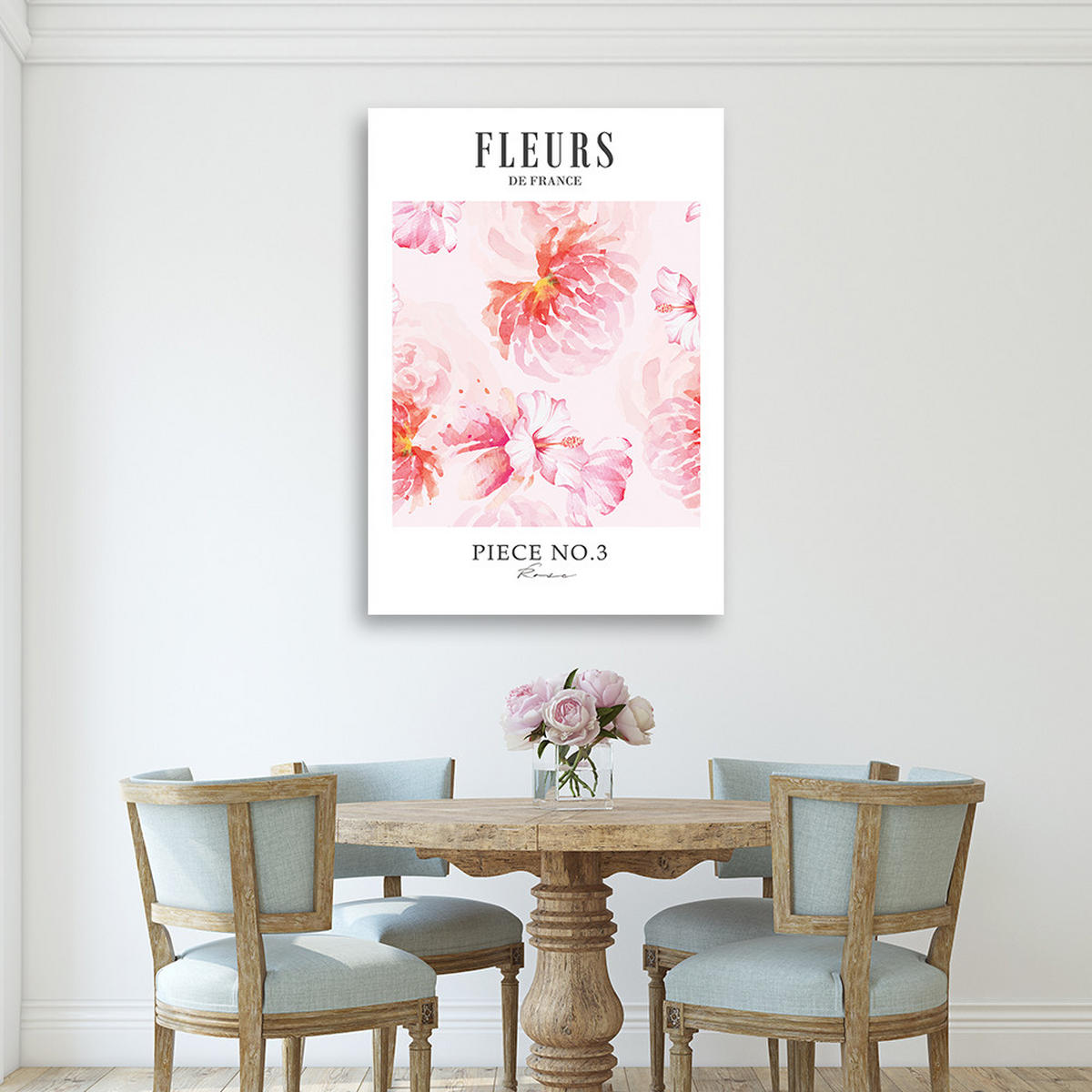 WANDBILD blumen in frankreich - Pink, Textil (40/60cm) - Feeby