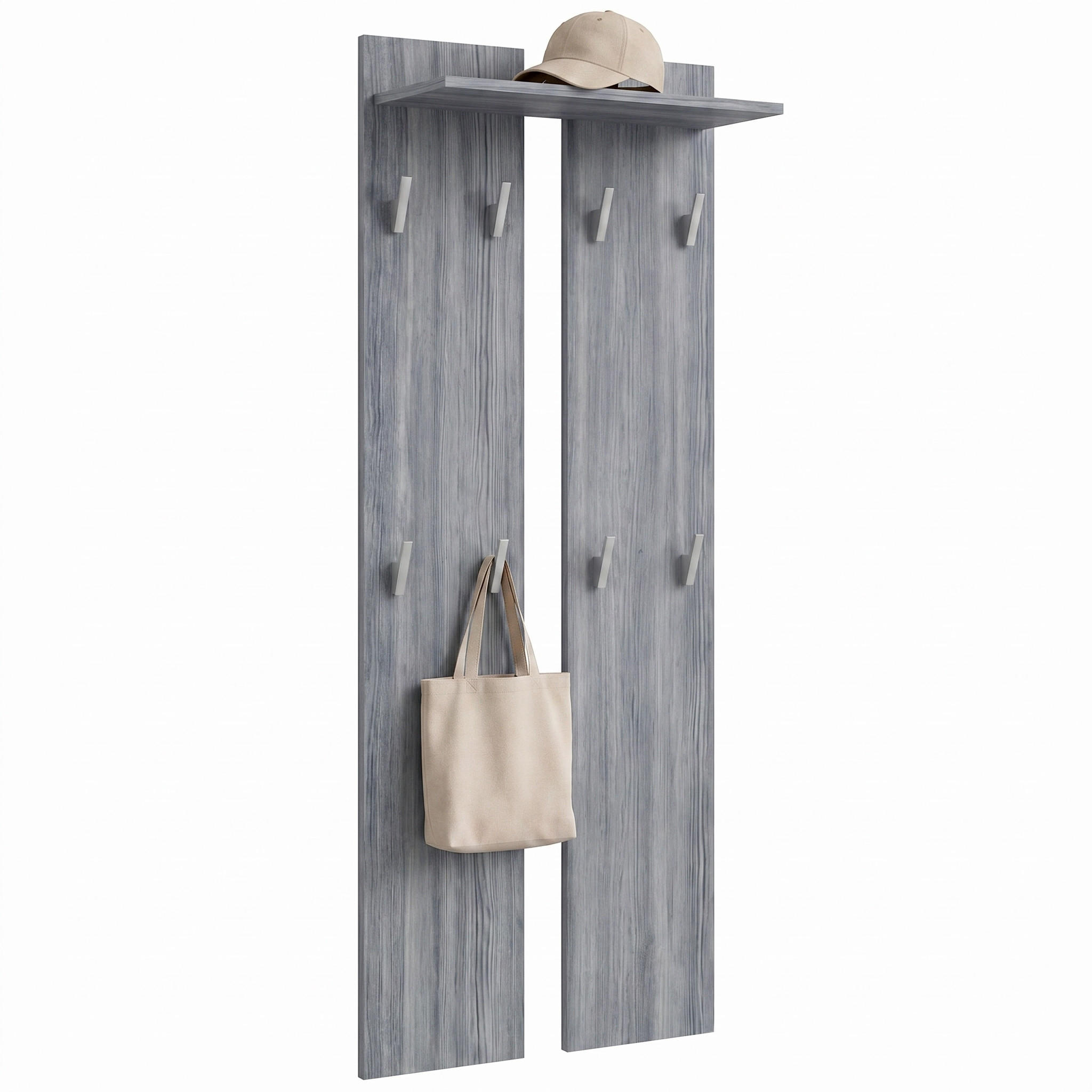 GARDEROBENPANEEL Wandpaneel Avola-Anthrazit - Anthrazit, Holzwerkstoff (57/170/20cm) - Vladon