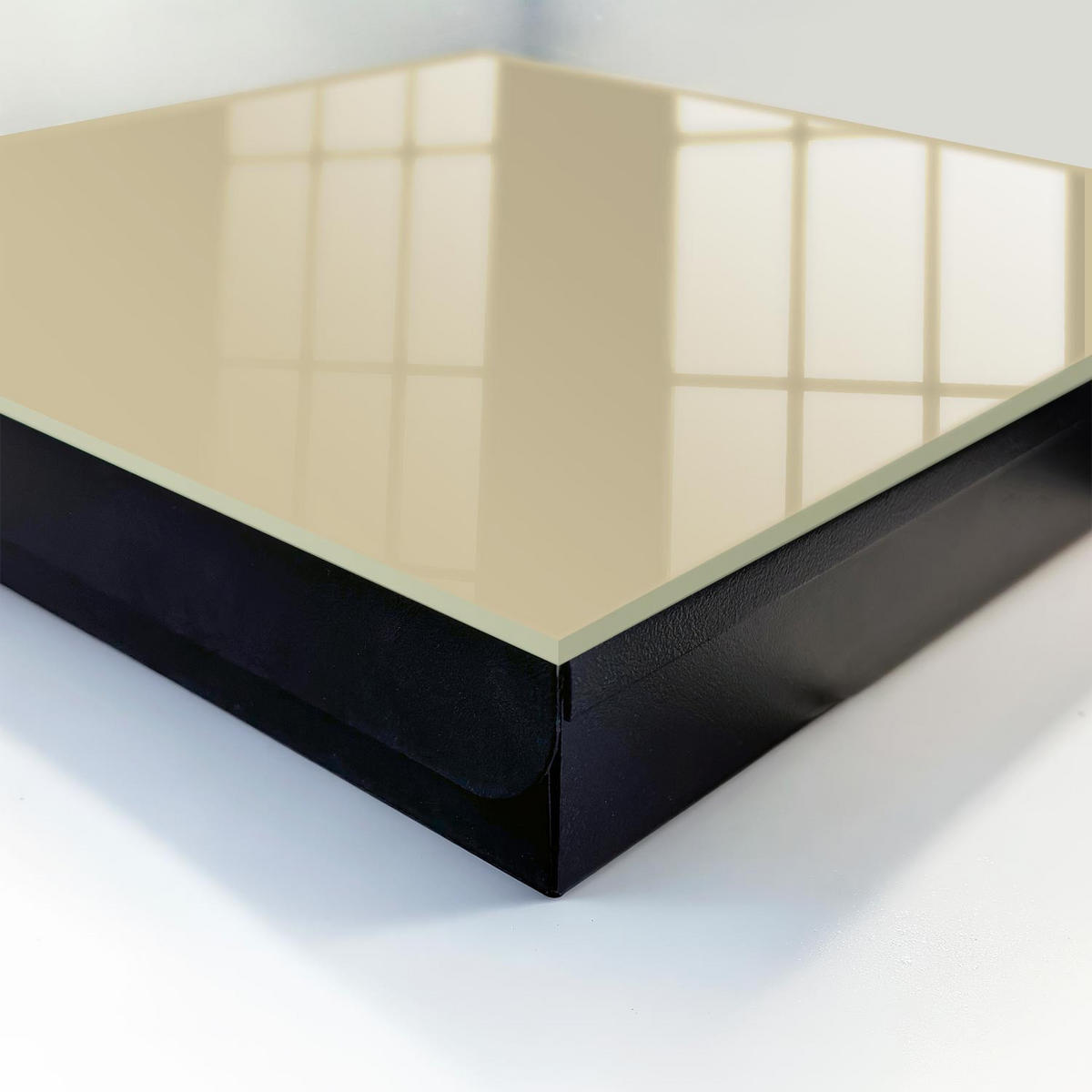 SCHLÜSSELBOX Schwarz 30x30 cm- Türöffnung nach rechts - Gedämpftes Braun - Braun, Metall (30/30/5cm) - TULUP