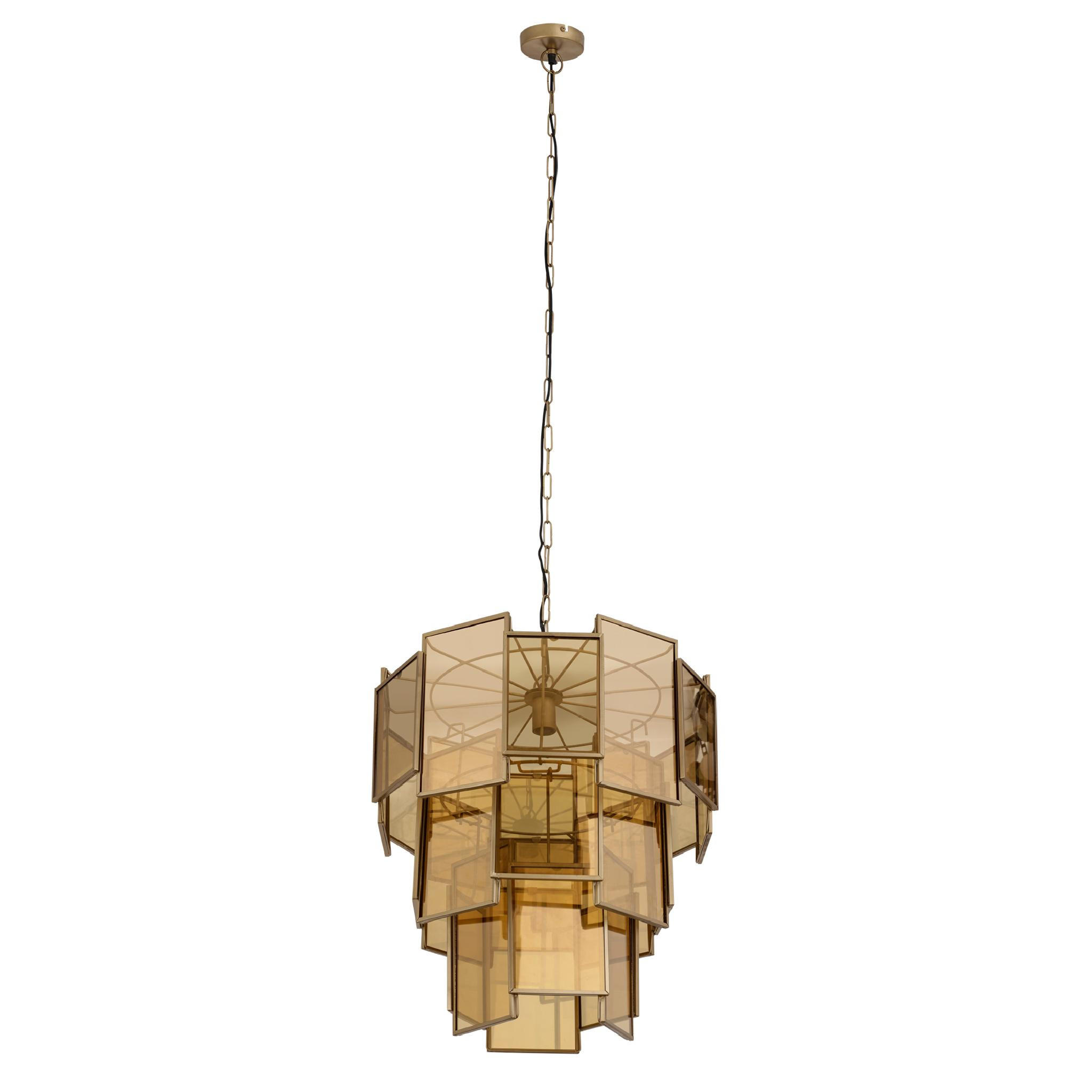 HÄNGELAMPE Loucas Gold 56/56/72cm - Goldfarben, Glas (56/56/72cm) - PTMD Collection