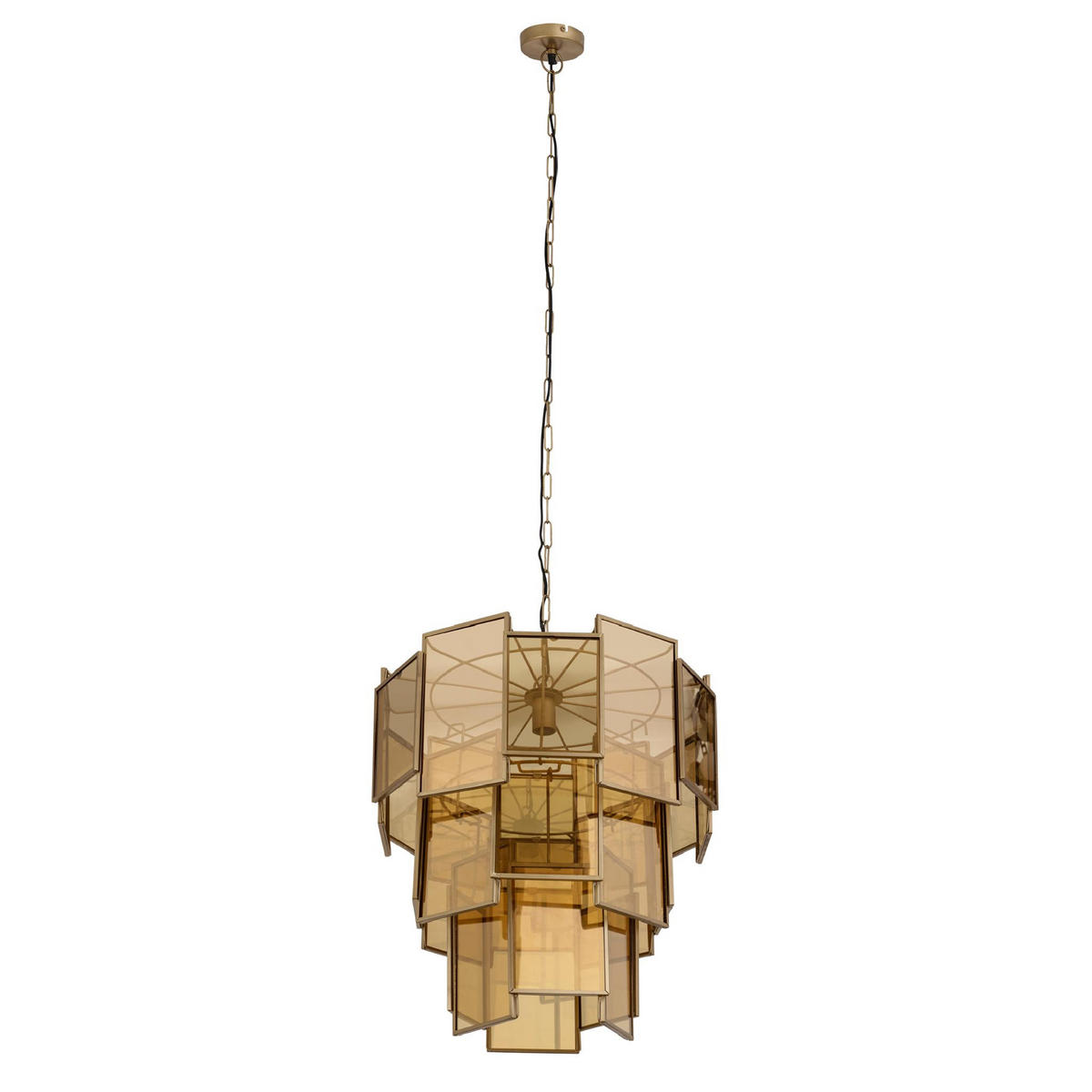 HÄNGELAMPE Loucas Gold 56/56/72cm - Goldfarben, Glas (56/56/72cm) - PTMD Collection