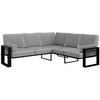 LOUNGEECKTEIL Verdino 2R2 mit Metallrahmen 207 cm anthrazit - Anthrazit, Metall (207/90/207cm) - Beautysofa