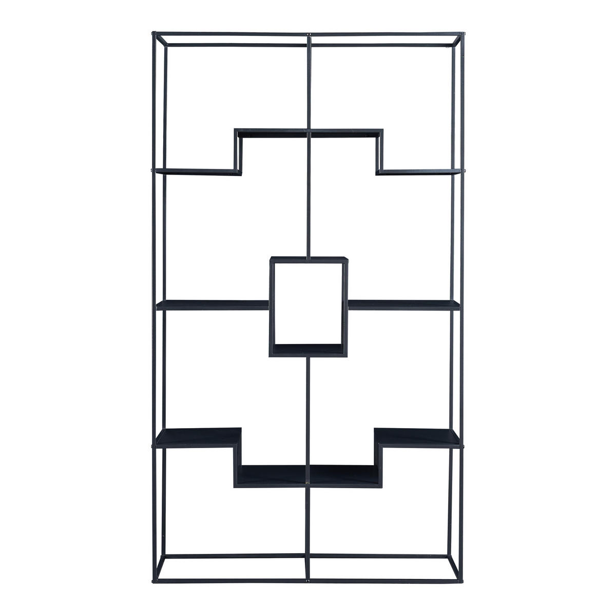 STANDREGAL Råde - Schwarz, Metall (100/180/35cm) - [en.casa]
