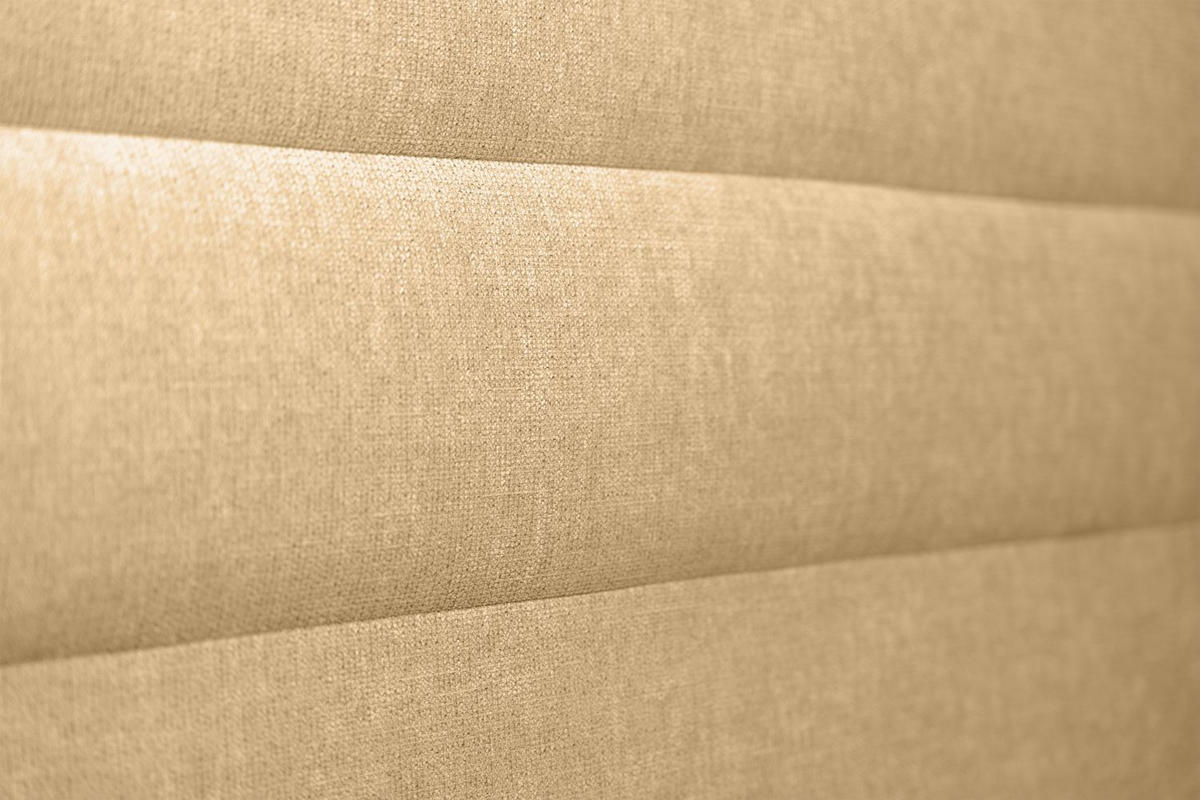 KOPFTEIL Modell Linien – Gelber Stoff 140 cm - Gelb/Beige, Holz (140/120/10cm) - Sommeil de Plomb
