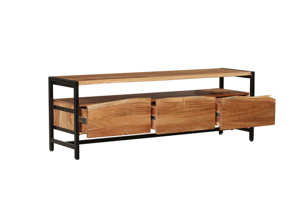 TV-SCHRANK Bjorn Akazie Natur 51x43x145cm - Hellbraun, Holz (43/51/145cm) - DELUKE