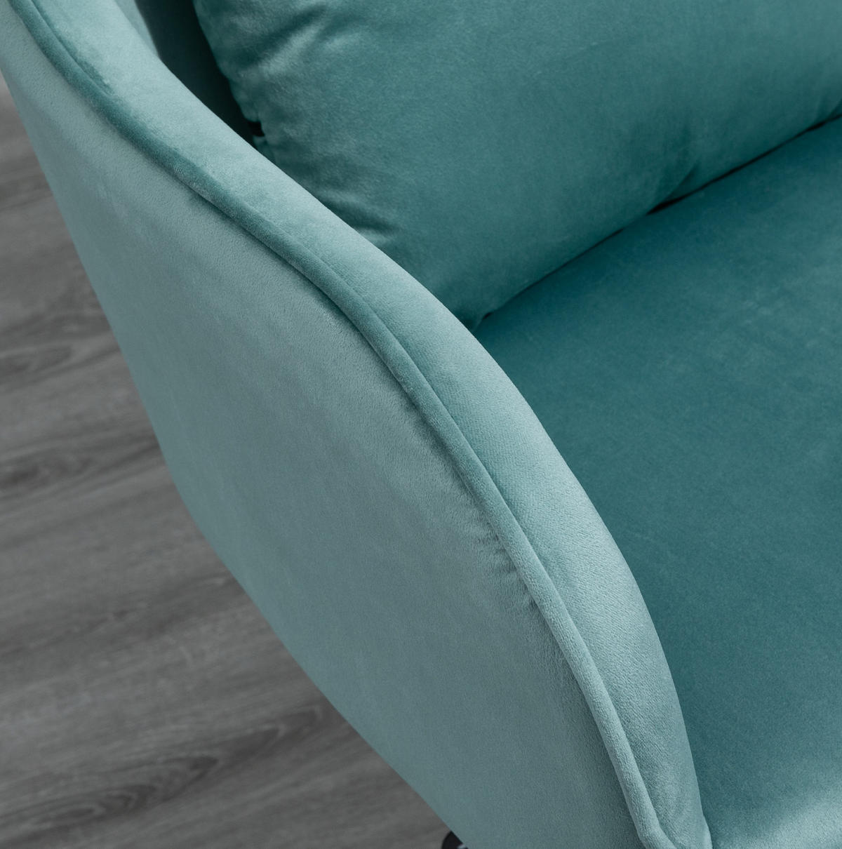 DREHSTUHL, ergonomisch gepolstert mit Samtoptik, Lendenkissen mit Massage, 57/70/78-86 cm, Grün - Grün, Kunststoff (70/86/57cm) - Redom