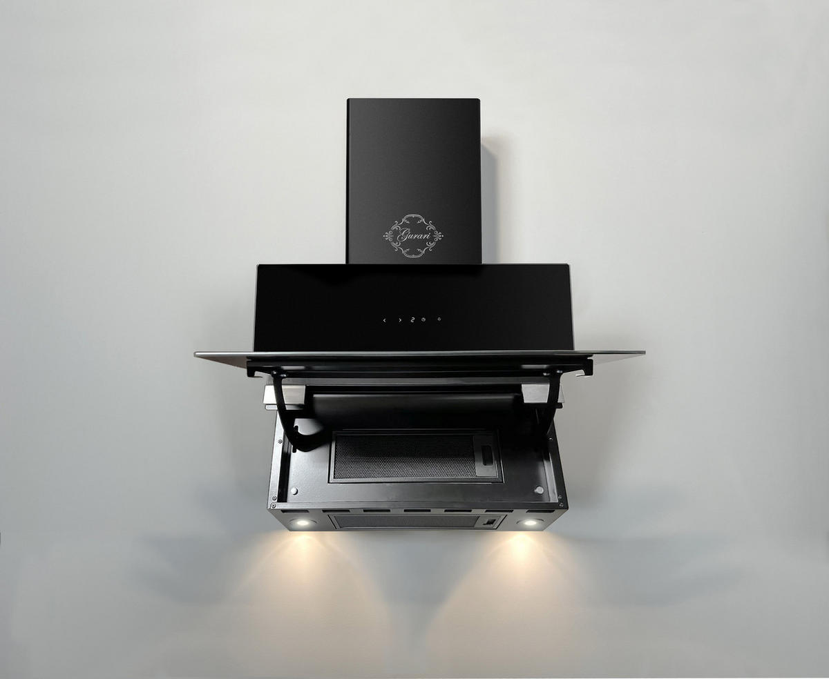 DUNSTABZUGSHAUBE GCH 970 BL 60 Diamond 60 cm Dunstabzugshaube - Schwarz, Metall (60/135/34cm) - Gurari