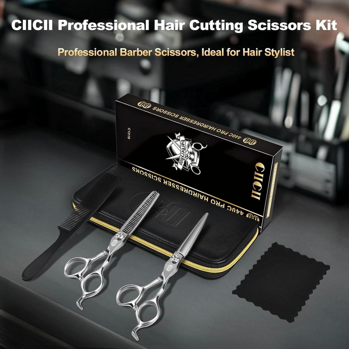 FRISEURSCHEREN Set 5-teilig Silber - Silberfarben, Metall (5.8/1.5/17cm)