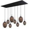 HÄNGELEUCHTE Echos 8-flammig Rauch Ø 18/25cm - Anthrazit/Schwarz, Glas (18/18/20cm) - s.luce