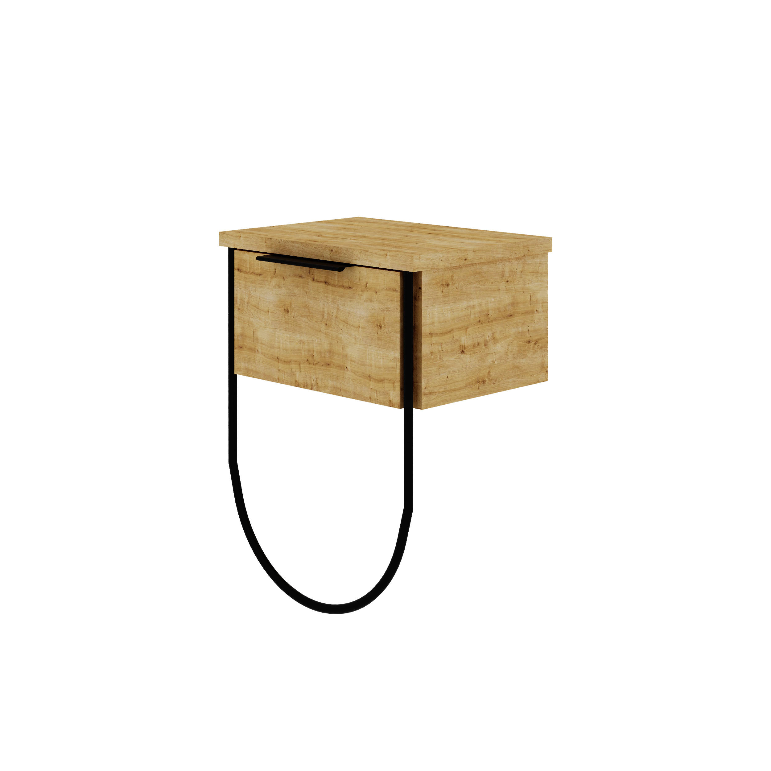 NACHTTISCH Norfolk Eiche 33/44/25 cm - Eichefarben, Holzwerkstoff (33/44/25cm) - Decortie