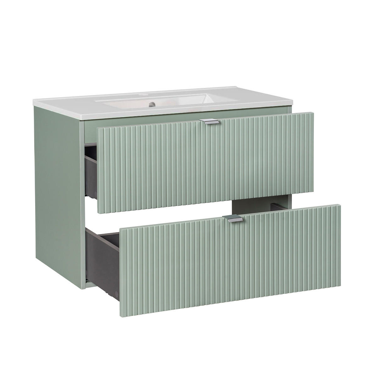 WASCHTISCH 80cm Jade Grün - Grün, Holzwerkstoff (80/57/40cm) - Petits-meubles