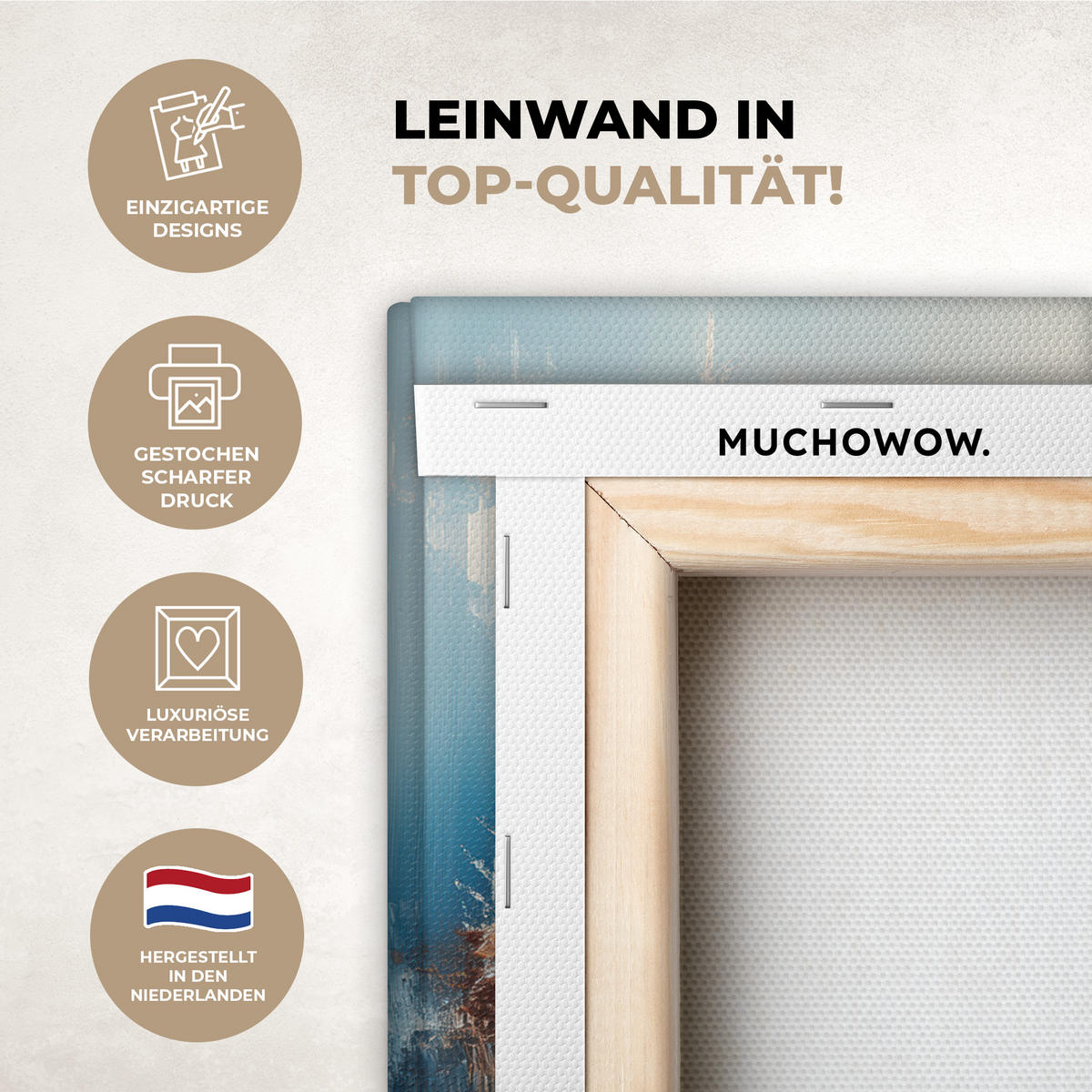 LEINWANDBILD Wald - Winter - Natur - Abstrakt - Schnee Deko Schlafzimmer 30x20 cm - Weiß, Textil (30/20cm) - MuchoWow