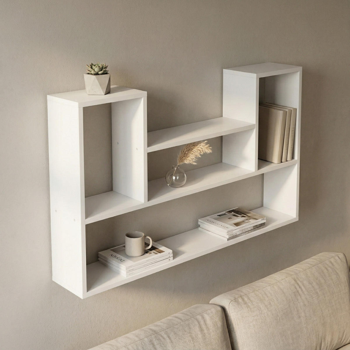 WANDREGAL Talo 100/60/16 cm - Weiß, Holzwerkstoff (100/60/16cm) - EDAXO