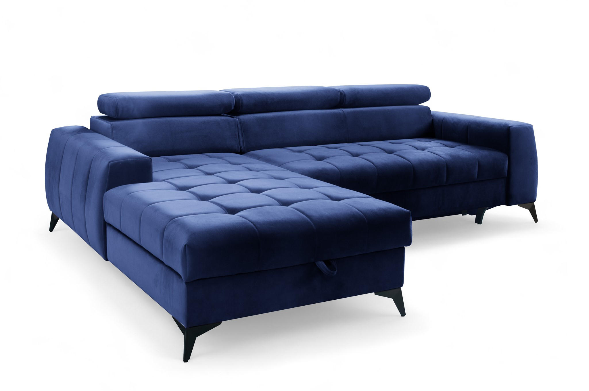 ECKSOFA Agnesa Xs In Salvador - Dunkelblau, Holzwerkstoff/Textil (260/200cm) - Fun Möbel
