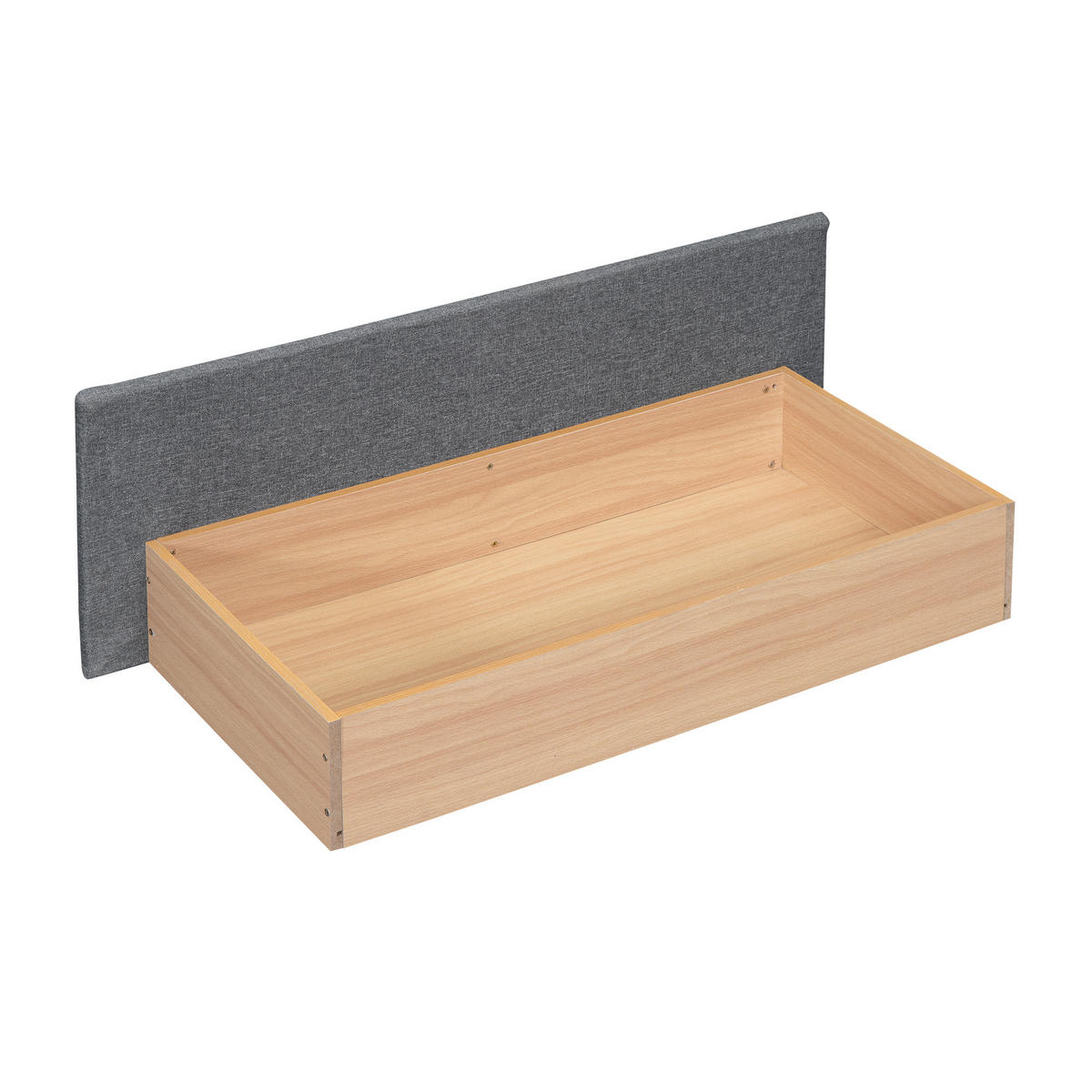 POLSTERBETT 140/200 cm grau mit LED und USB-Anschlüssen - Grau, Textil (140/200cm) - OKWISH