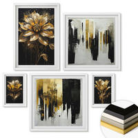 WANDBILDER 5er-Set - 50x50 cm & 20x30 cm & 40x60 cm Weißer Rahmen - Blumenbrücke – Lebensinspiration - Weiß, Kunststoff (40/60cm) - ArtPrintCave