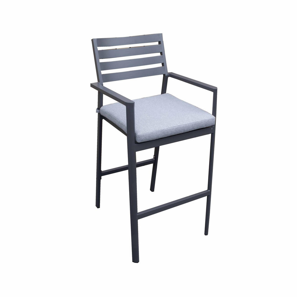 GARTENBARSET aus Aluminium 5-Teilig, anthrazit - Anthrazit, Metall - Giga Meubel