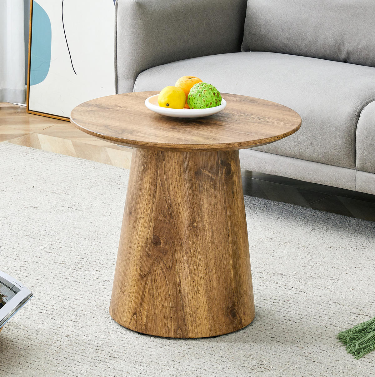 BEISTELLTISCH aus MDF 50x50x48 cm Holzoptik, 48 cm hoch - Naturfarben, Holzwerkstoff (50/50/48cm) - IVMEU