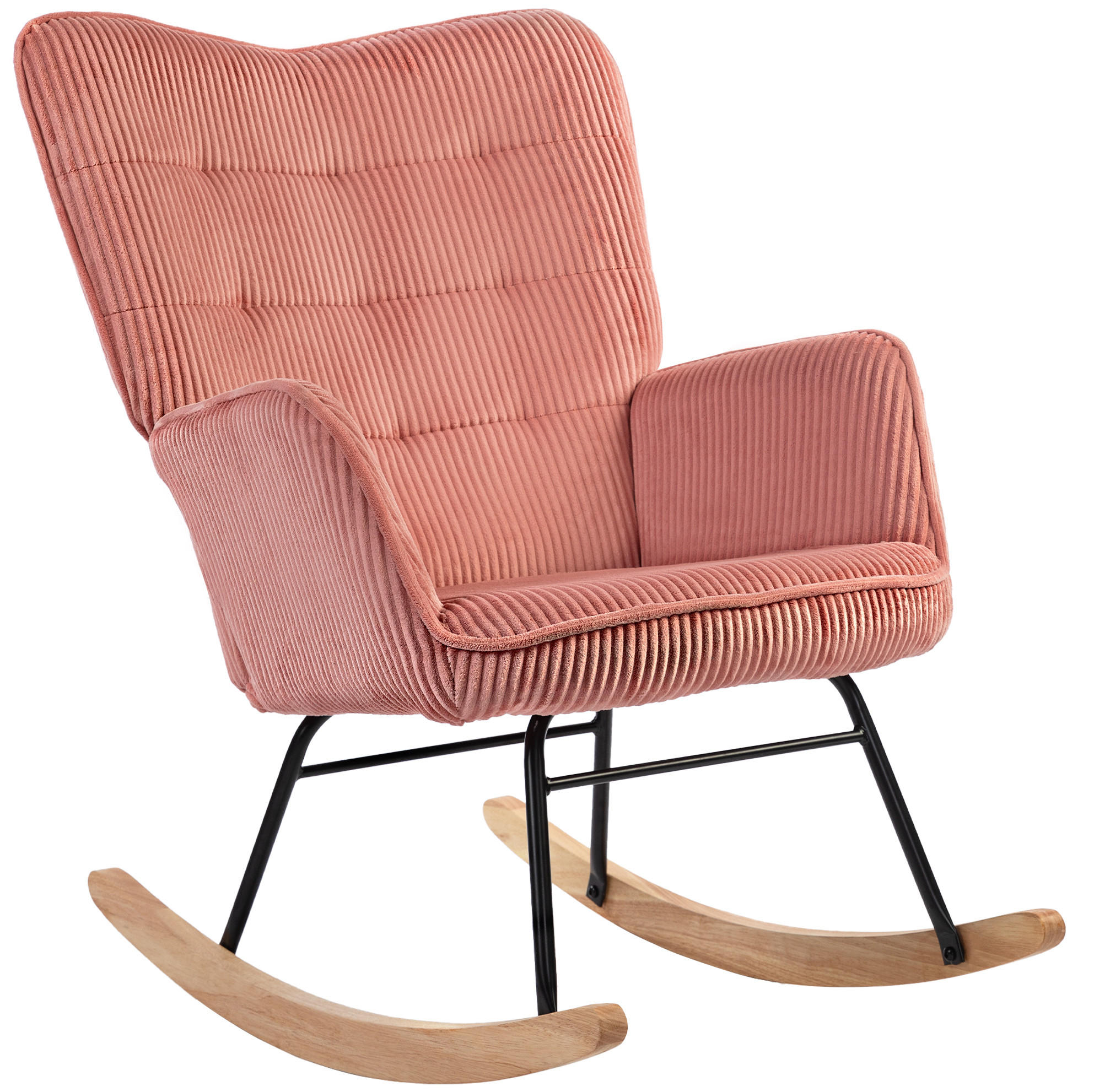 Okwish Schaukelstuhl Rosa 98x101x71 cm