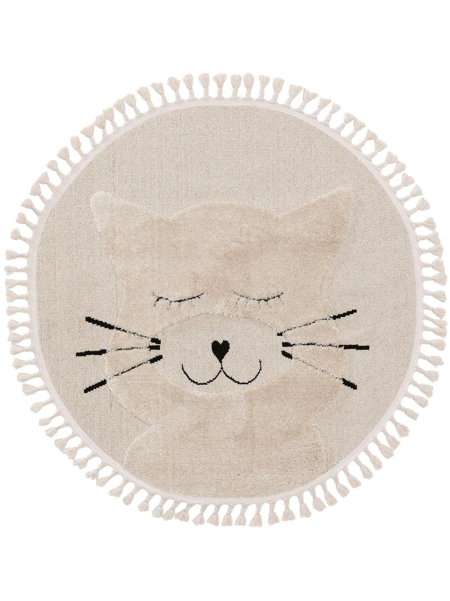 KINDERTEPPICH Momo Cream ø 120 cm rund - Beige, Textil (120/1cm) - KUNSTLOFT