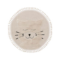 KINDERTEPPICH Momo Cream ø 120 cm rund - Beige, Textil (120/1cm) - KUNSTLOFT