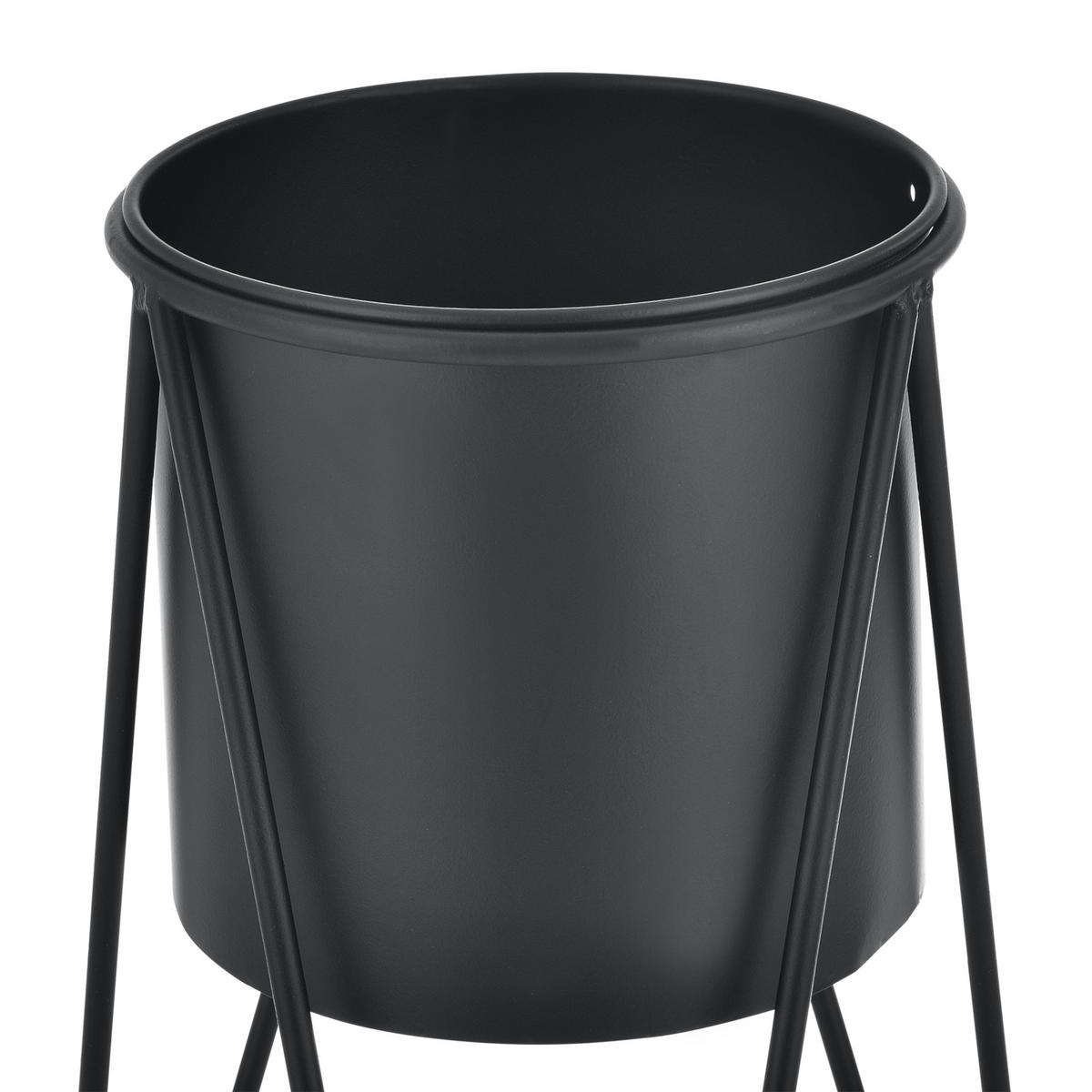 PFLANZSTÄNDER-SET 2 TLG. Hedera - Schwarz, Metall (32/70.5/32cm) - [en.casa]