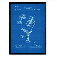 POSTER Vintage Patent – Microscope A3 Rahmenlos - Klar, Papier (29.7/5/42cm) - Nacnic