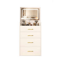 SCHMINKTISCH 40/60/118 cm Weiß aus MDF mit Klappspiegel - Weiß, Holzwerkstoff (40/118/60cm) - OKWISH