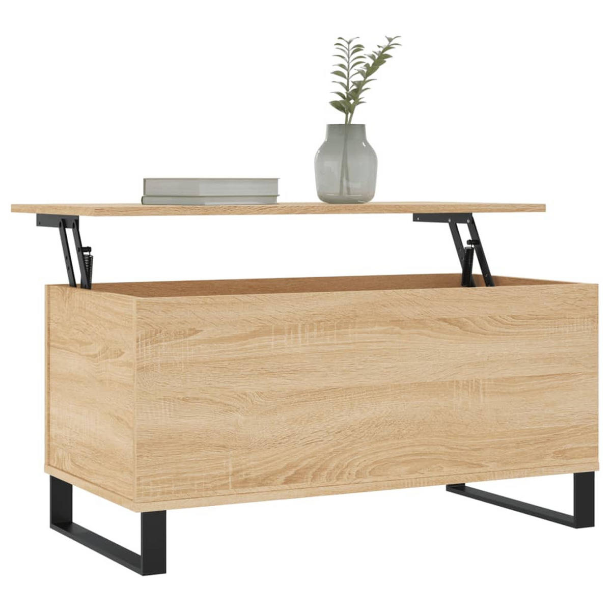COUCHTISCH Sonoma-Eiche 90x44,5x45 cm Holzwerkstoff - Braun, Holzwerkstoff (90/44.5/45cm) - furnicato