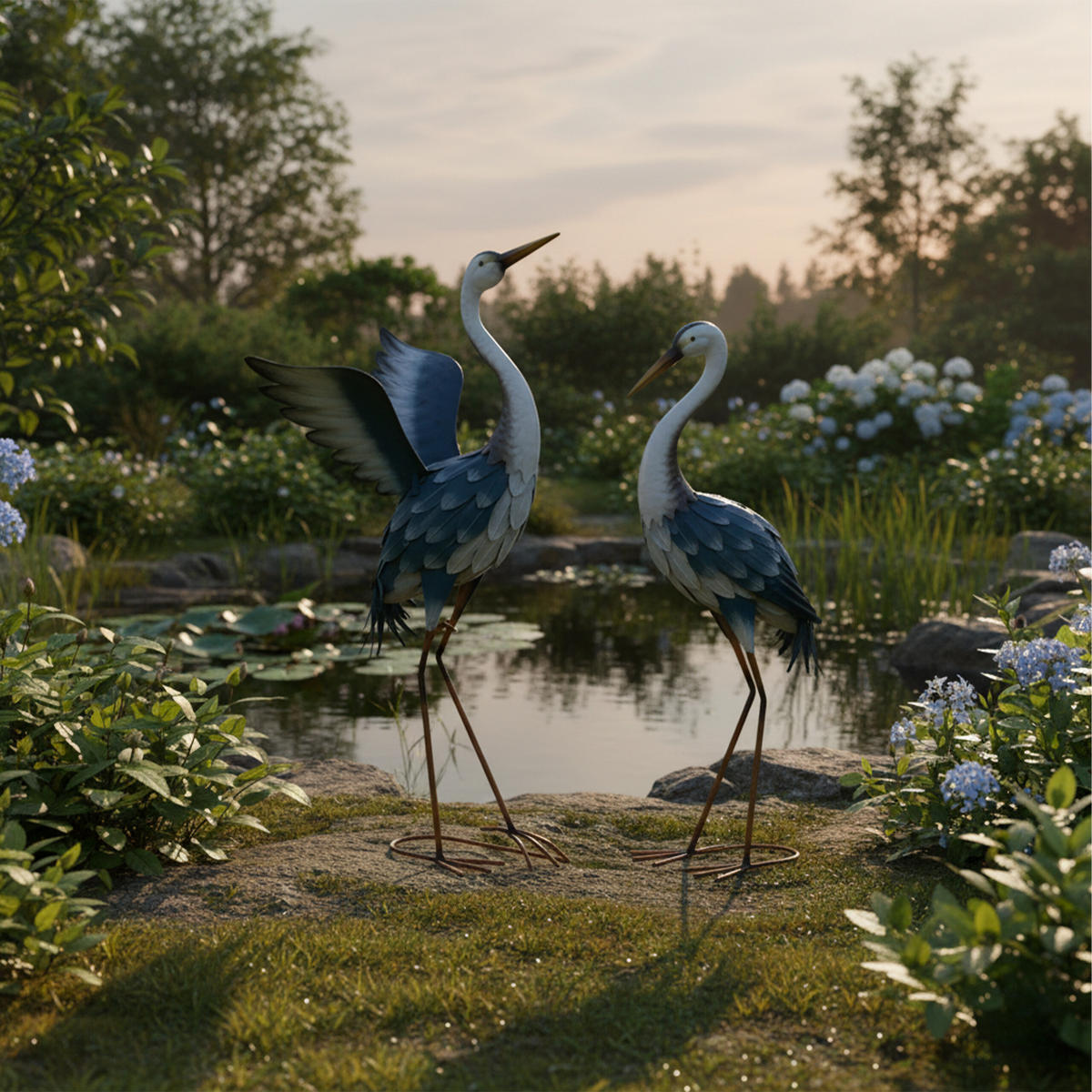 2XZÁHRADNÁ figura - viacfarebná, kov (43.5/73.5/20cm) - Relaxdays