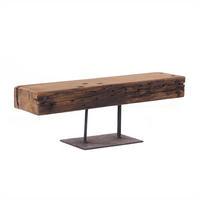 KERZENSTÄNDER CASTLE 60 Recycling Holz massiv, Shabby Chic Design naturfarben - Naturfarben, Holz (60/22/14cm) - DESIGN DELIGHTS