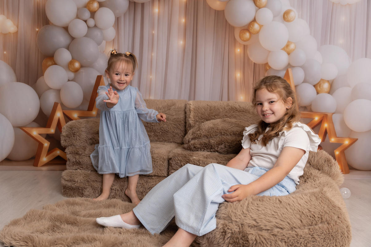 KINDERSOFA Mammoth 6-teilig flauschig - Hellrosa, Textil (120/25/60cm) - MeowBaby