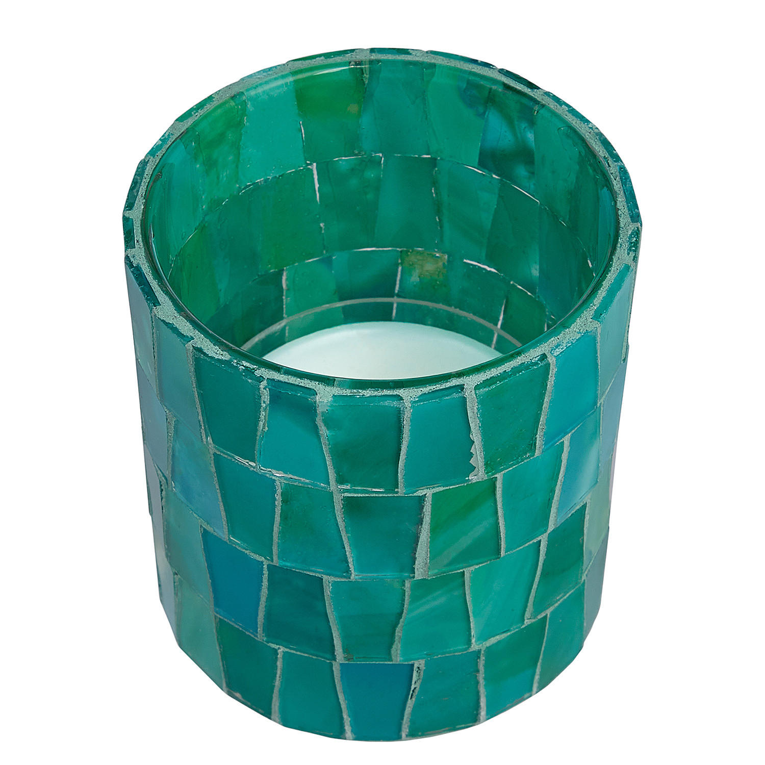 WINDLICHT (2er Set) Caribbean - Grün, Glas (8/9/8cm) - Butlers