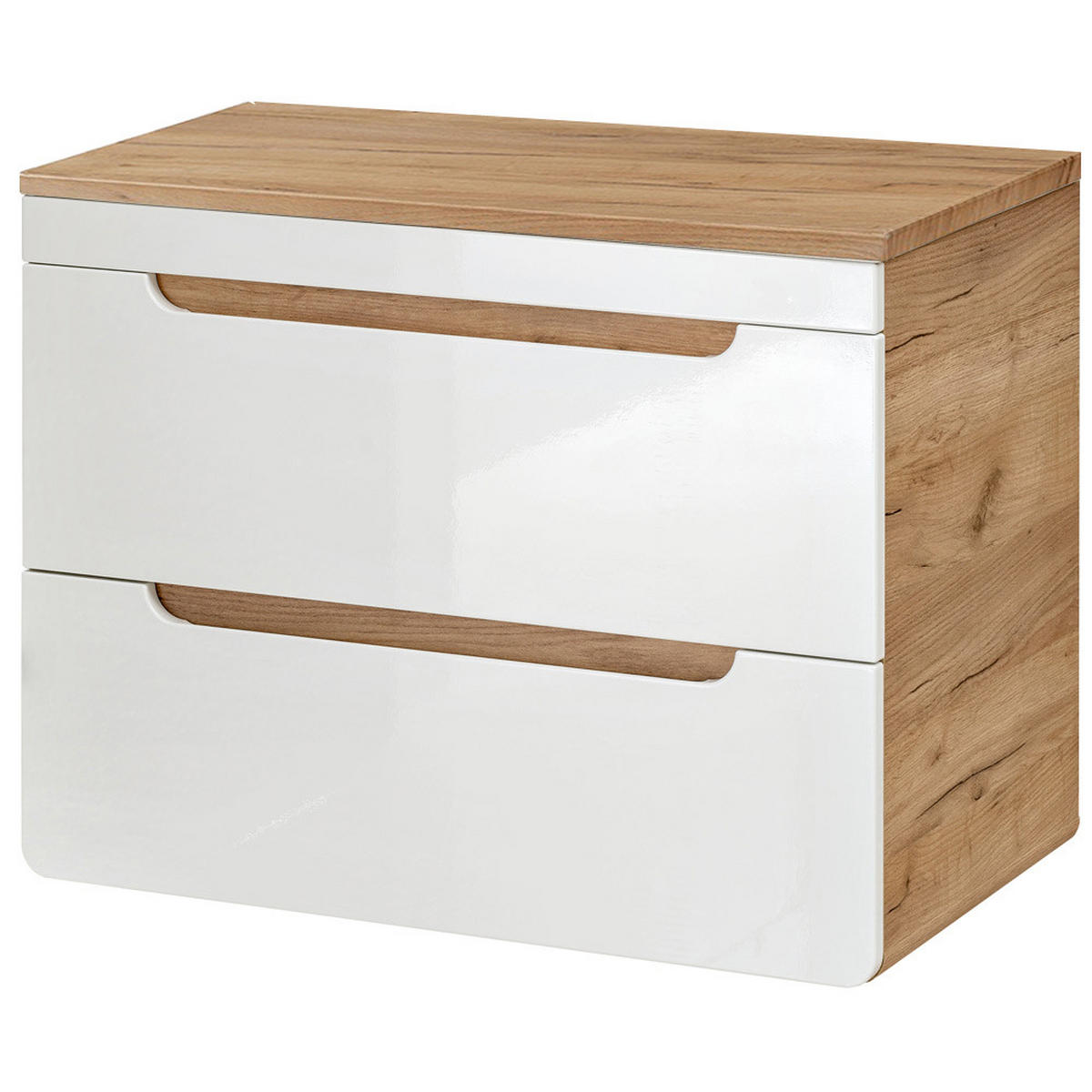 WASCHBECKENSCHRANK Luton-56 - Weiß, Holzwerkstoff (81/62/46cm) - Lomado