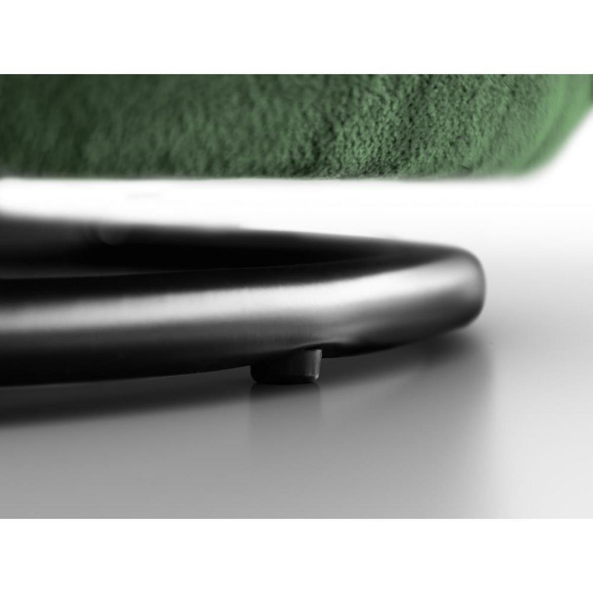 DREHSESSEL Dolce dunkelgrün velour - Dunkelgrün/Schwarz, Textil (90/83/90cm) - Beautysofa