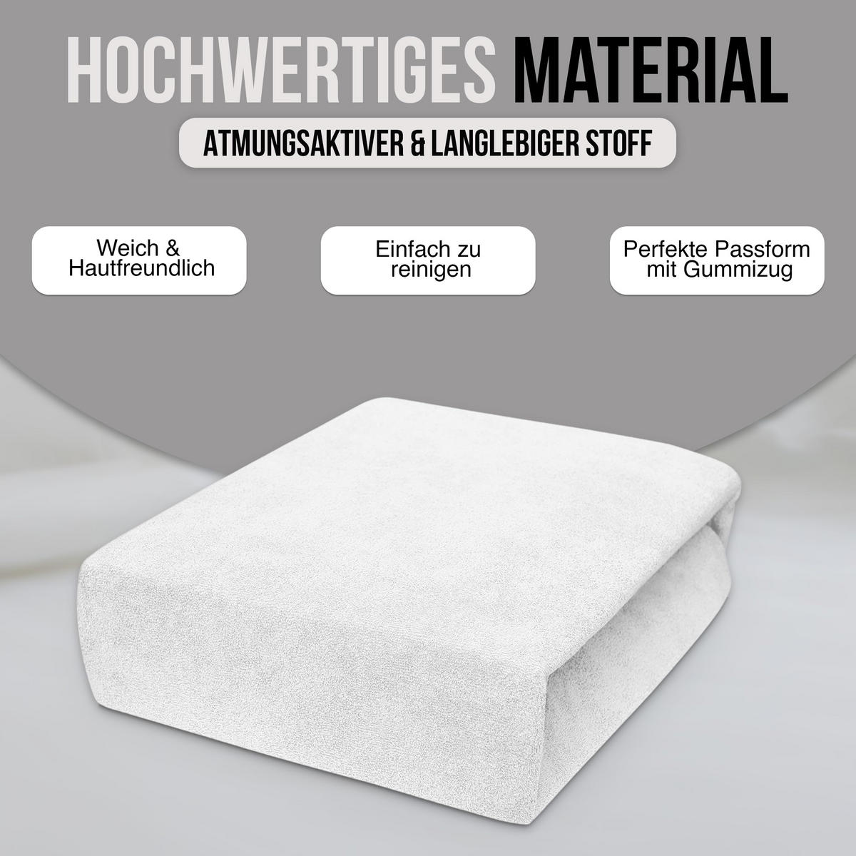 SPANNBETTLAKEN 90/200 cm, Jersey Elastisch 100 % Baumwolle Weiß - Weiß, Textil (90/200cm) - Best For Home