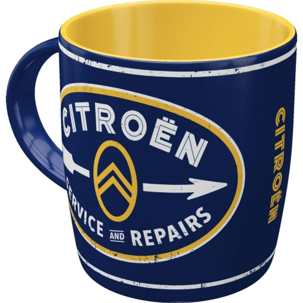 KAFFEETASSE 330 ml Citroen Service & Repairs - Multicolor, Keramik (0.33L) - Nostalgic-Art