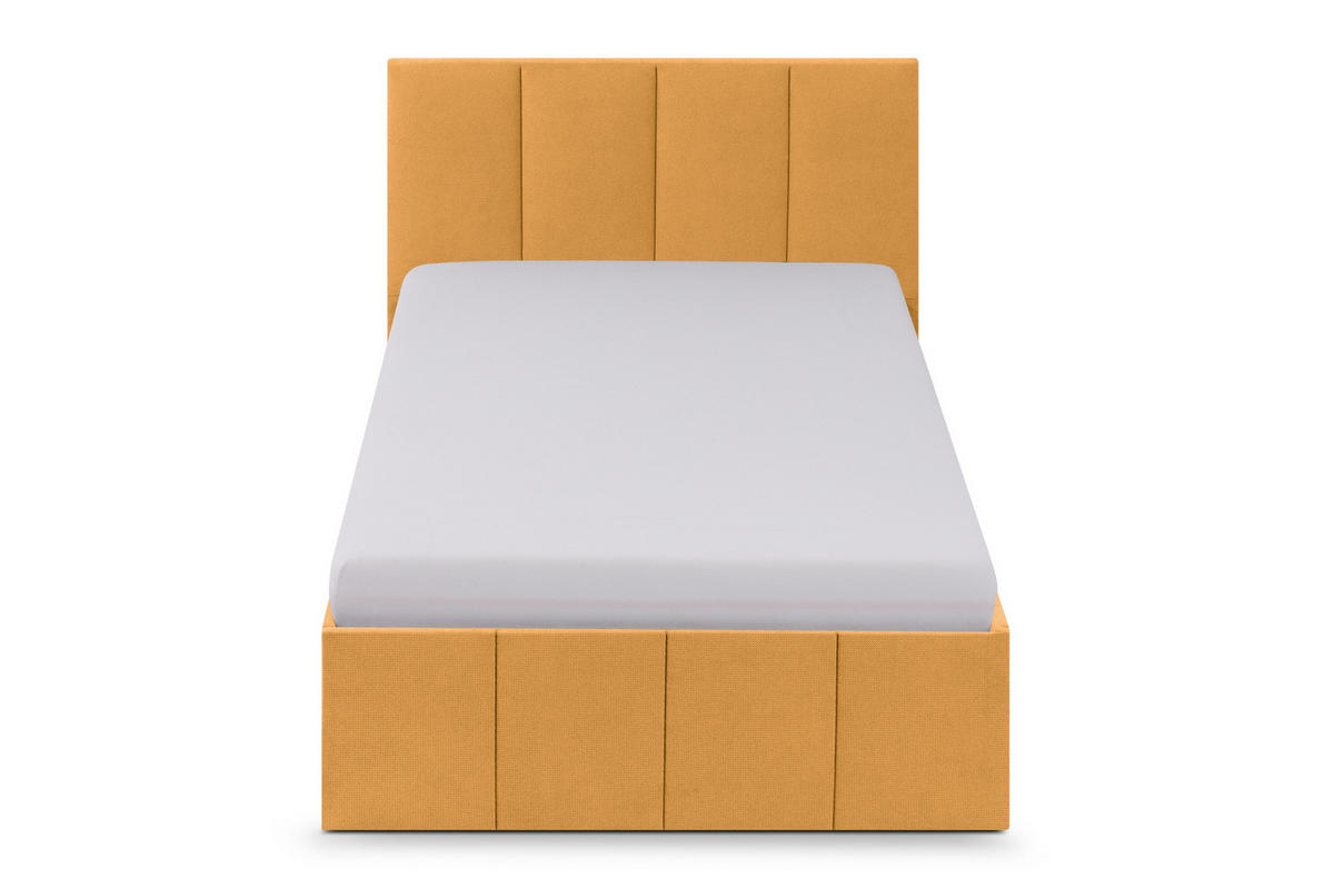 POLSTERBETT Dalas Gold 100 x 200 x 40 cm Stauraum Mit hochwertiger Matratze H2 (bis 100 kg) und Lattenrost - Goldfarben, Holz (100/200cm) - Halmon Schlafkomfort Betten 