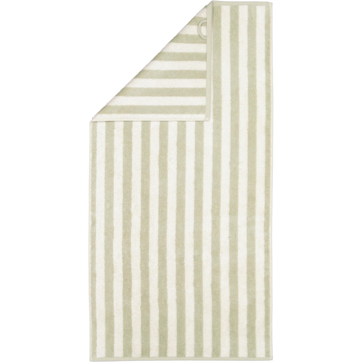 HANDTÜCHER STUDIO STREIFEN 6252 WASABI - 43 - Grün, Textil (50/100cm) - Cawoe