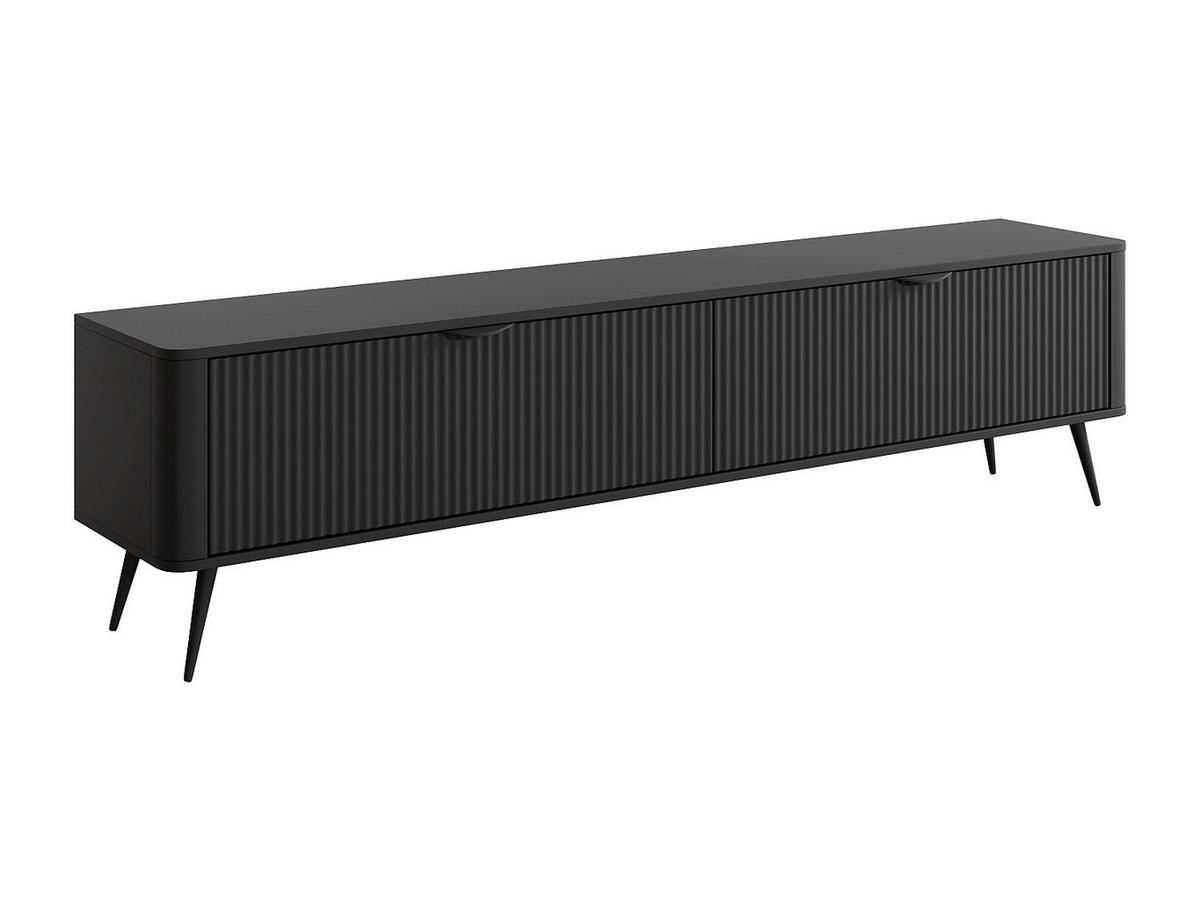 TV-BOARD - 200 cm x 38 cm - holz - schwarz Elonaria - Schwarz, Holz (200/51.2/38cm) - Vente-Unique