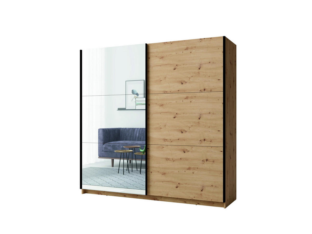 KLEIDERSCHRANK Eiche Artisan 151/207/55 - Eiche Artisan, Holzwerkstoff (151/207/55cm) - RAUMHIRSCH FURNITURE