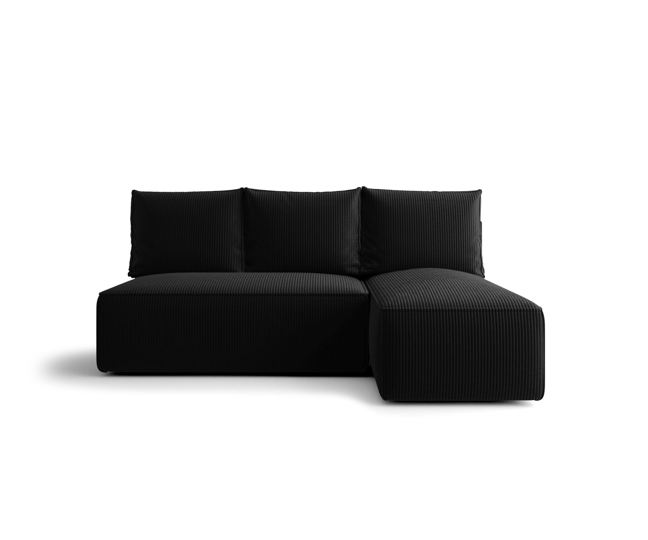 ECKSOFA mit Schlaffunktion SAVIO MINI Poso 135 Rechts - Schwarz, Textil (200/140cm) - Bedante