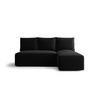 ECKSOFA mit Schlaffunktion SAVIO MINI Poso 135 Rechts - Schwarz, Textil (200/140cm) - Bedante