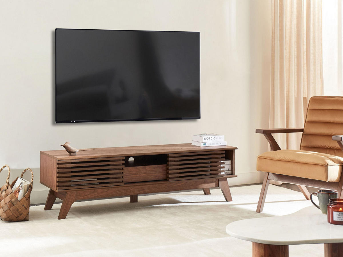 TV OMARICA temno rjava DETROIT 35/149/44 cm - temno rjava, leseni material (149/44/35cm) - Beliani