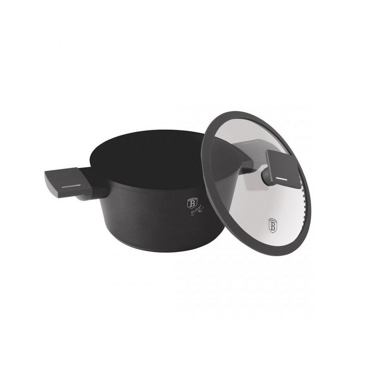 TOPF Schwarz 28/28/12.4 cm BH8132 - Schwarz, Metall (28cm) - Berlinger Haus