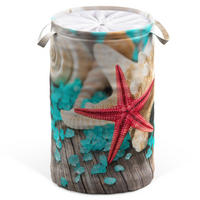 WÄSCHEKORB Bath Salt - Türkis, Textil (37/55/55cm) - Sanilo