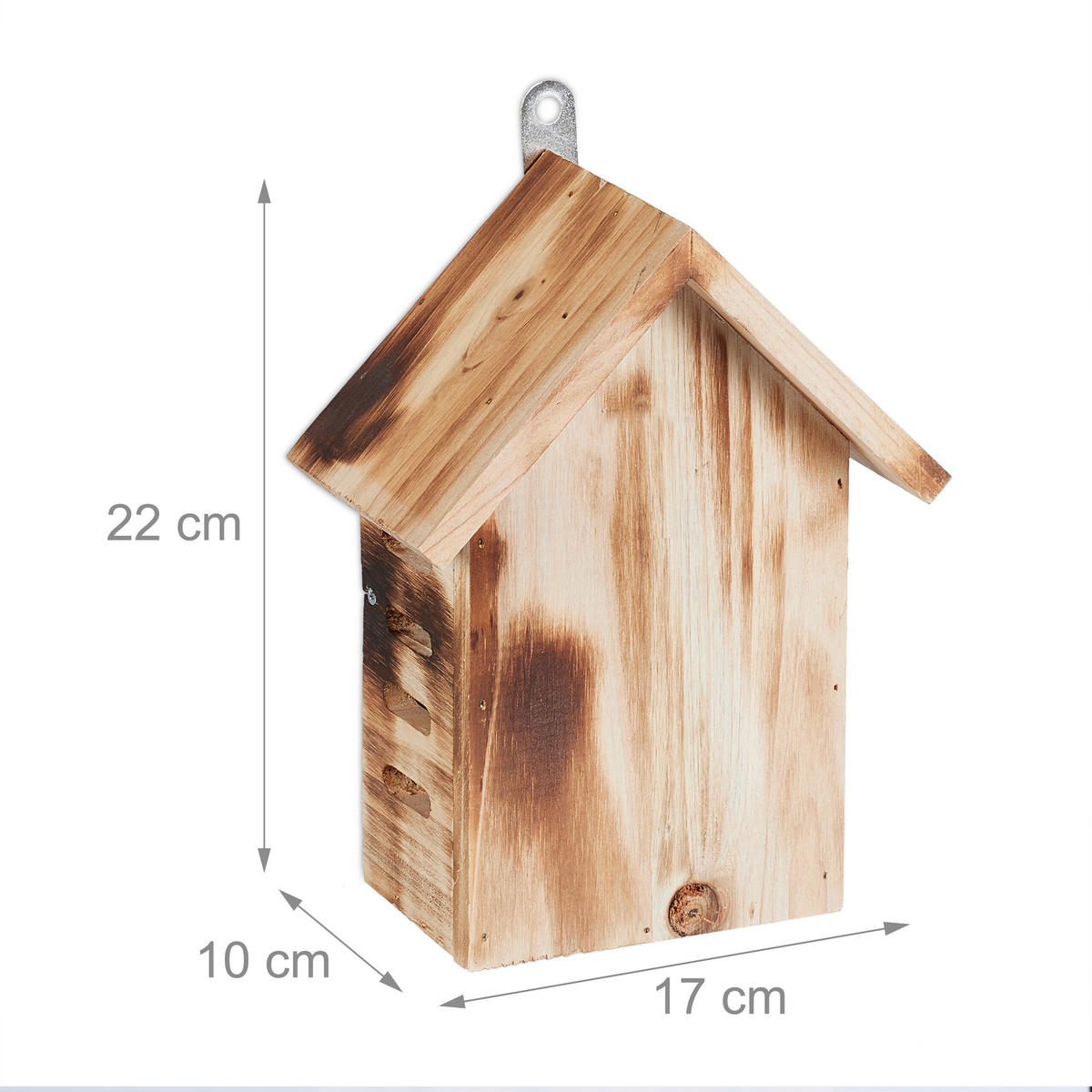 MARIENKÄFERHAUS - Braun, Holz (17/22/10cm) - Relaxdays