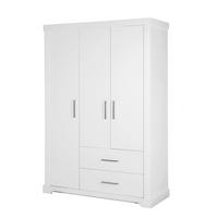 KLEIDERSCHRANK Maxi - Weiß, Holzwerkstoff/Metall (138.5/199/54.5cm) - Roba
